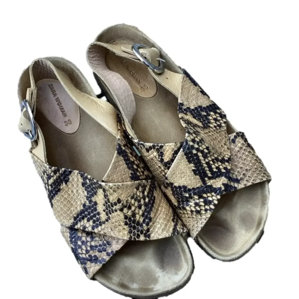 Zara Snakeskin Sandals - Picture 1 of 4